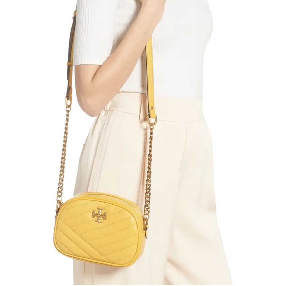 Tory Burch Kira Small Chevron Camera Yellow